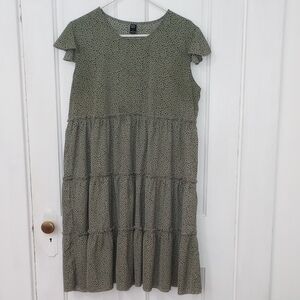 Charming Green Polka Dot  Dress